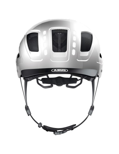 Abus helm Hyban 2.0 LED signal silver XL 58-63cm