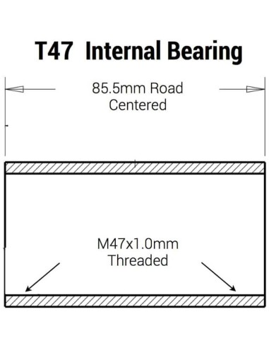 Praxis trapas adapter M30 T47 I.B. 85.5mm