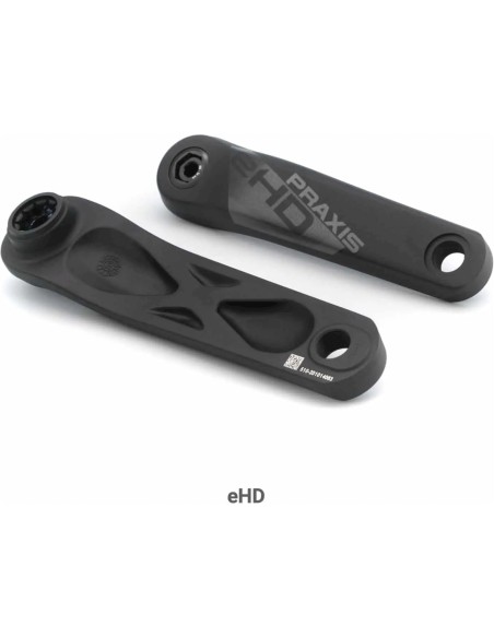Praxis crankstel E-bike aluminium HD isis/spline 165mm