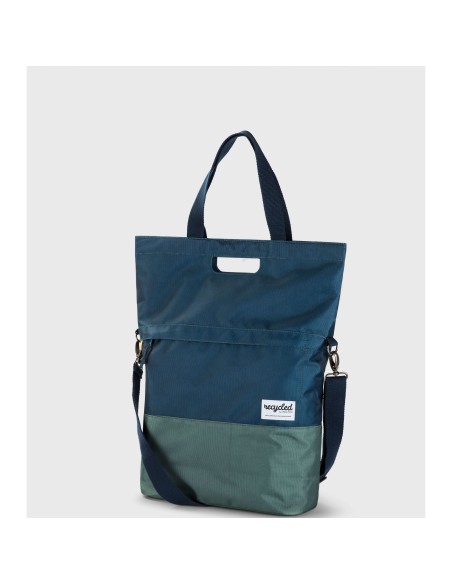 Urban Proof shoppertas recycled blauw groen 20L