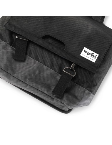 Urban Proof fietstas dubbel recycled zwart grijs 55L