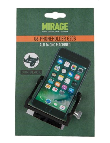 Mirage telefoonhouder alu m/bracket black