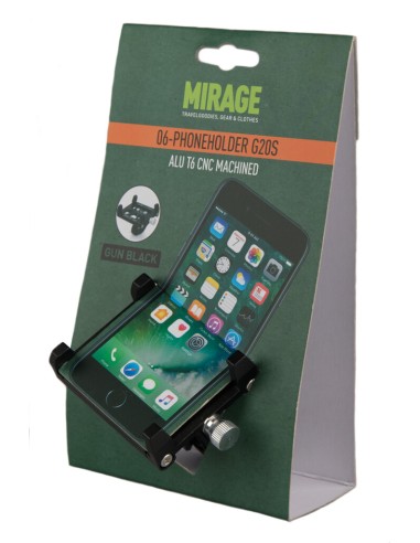 Mirage telefoonhouder alu m/bracket black