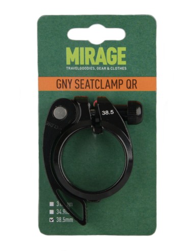 Mirage zadelpenklem met snelspanner 38.5mm zwart