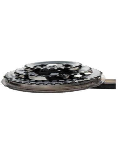 Crankstel 48/38/28t 8sp zwart