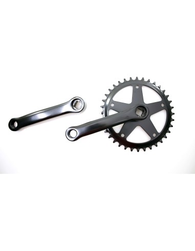 Crankstel 36t 127 zwart