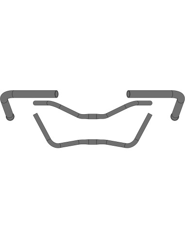 Ergotec stuurbocht Country 25.4 Mas-nb zwart