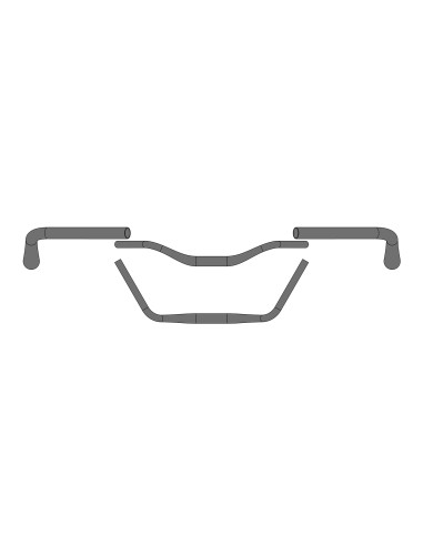 Ergotec stuurbocht Moon Cruiser 31.8 zwart zand