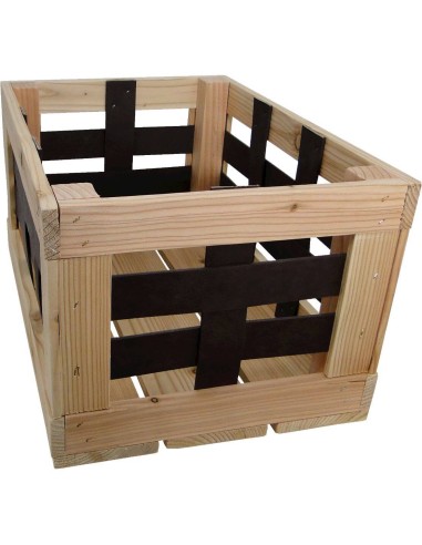 Fietskrat leren raster 20L 40x29x24cm