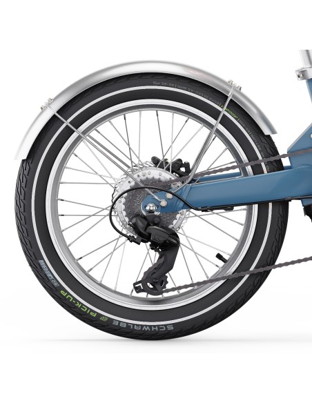 UTO Eovolt spatboard achter 20 inch zilver