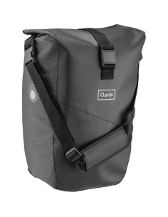 Clarijs fietstas enkel Solobag 24L zwart/grijs