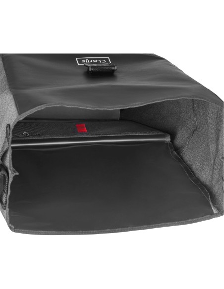 Clarijs fietstas enkel Solobag 24L zwart/grijs
