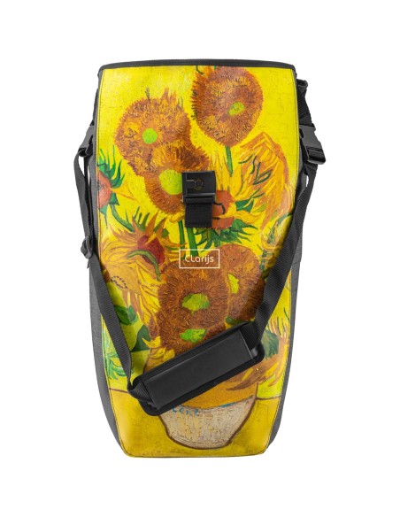 Clarijs fietstas enkel Solobag 24L Van Gogh sunflowers