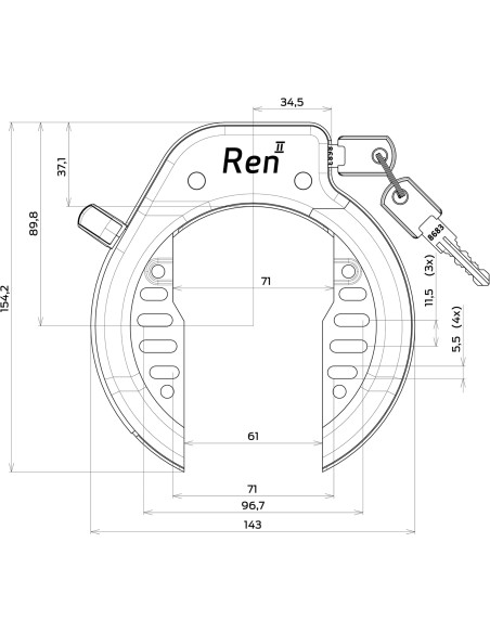 Axa ringslot Ren2