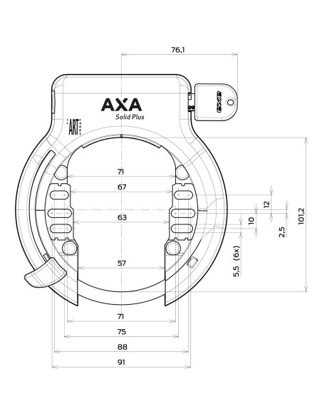 Axa ringslot Solid Plus zwart