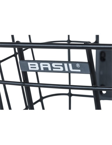 Basil mand Bremen alu KF 22L mat zwart 28x37x26cm