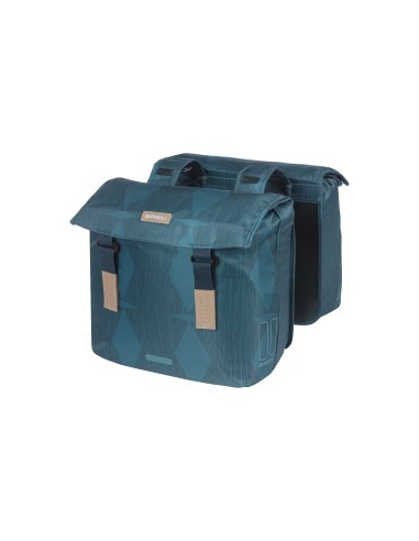 Basil fietstas dubbel Elegance estate blue 40-49L