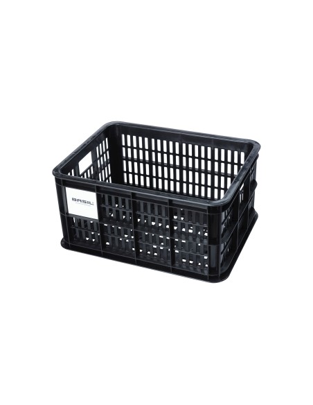Basil fietskrat S zwart 17.5L recycled
