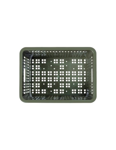 Basil fietskrat S moss green 17.5L recycled