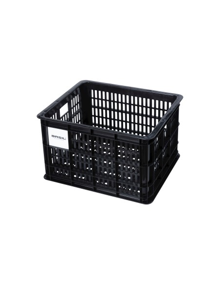 Basil fietskrat M 29.5L recycled zwart