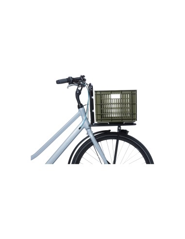 Basil fietskrat M moss green 29.5L recycled