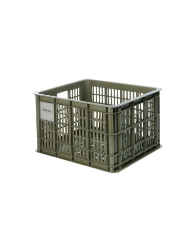 Basil fietskrat M moss green 29.5L recycled
