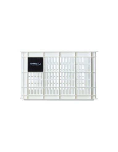 Basil fietskrat M bright white 29.5L recycled