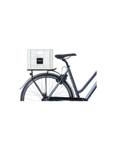 Basil fietskrat M bright white 29.5L recycled