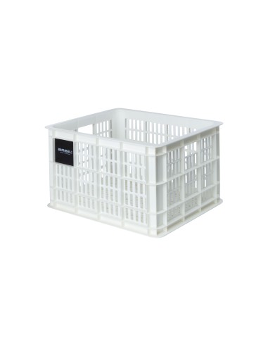 Basil fietskrat M bright white 29.5L recycled