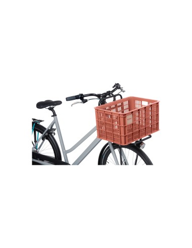 Basil fietskrat L terra red 40L recycled