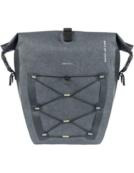 Basil fietstas enkel Navigator Storm MIK Side L zwart 25-31