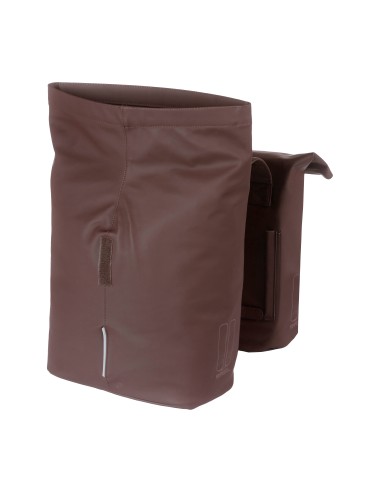 Basil fietstas dubbel City roasted brown 28-32L