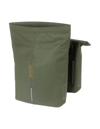 Basil fietstas dubbel City moss green 28-32L