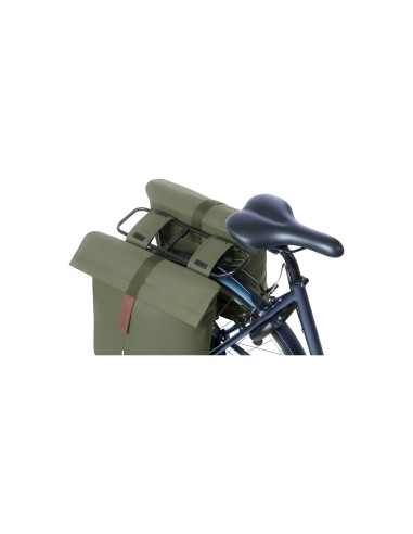 Basil fietstas dubbel City moss green 28-32L
