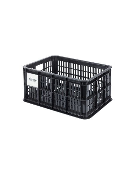 Basil fietskrat S MIK 17.5L recycled zwart
