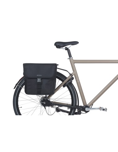 Basil fietstas dubbel Go zwart 32L