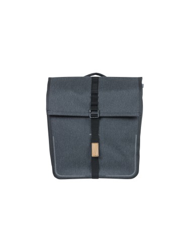 Basil fietstas dubbel Urban dry charcoal melee MIK 50L