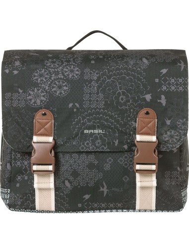 Basil fietstas dubbel Boheme charcoal MIK 35L