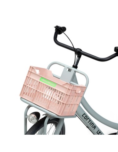 Urban Proof fietskrat 15L pastel pink Recycled 30x22x19cm