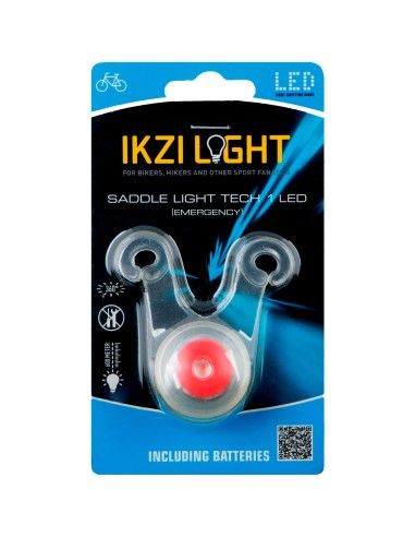IKZI Light achterlicht rond batterij zadelbrug rood