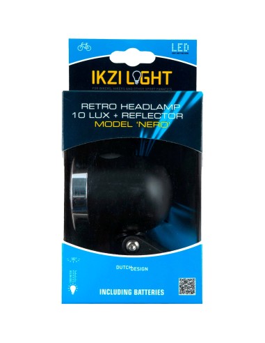 IKZI Light koplamp Nero batterij 10 lux zwart