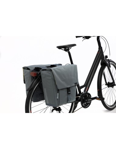 New Looxs fietstas dubbel Tulum grey green 32L