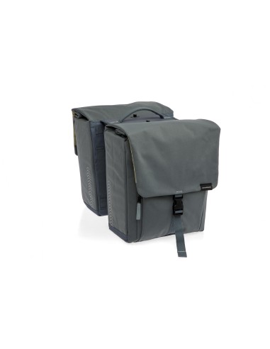 New Looxs fietstas dubbel Tulum afneembaar grey green 32L