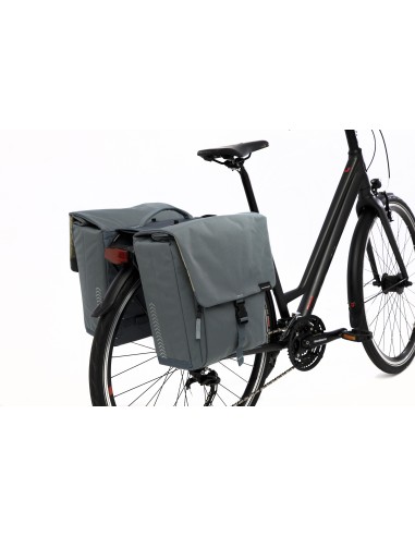 New Looxs fietstas dubbel Tulum afneembaar grey green 32L