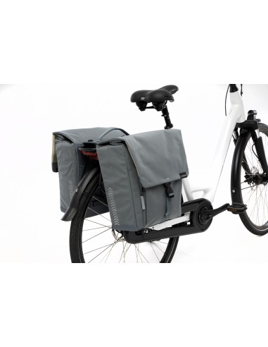 New Looxs fietstas dubbel Tulum grey green MIK 32L