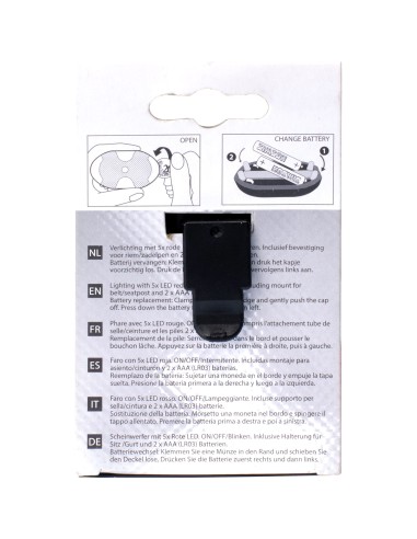 Simson achterlicht 5 led batterij zadelpen