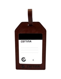 Cortina hangtag leer