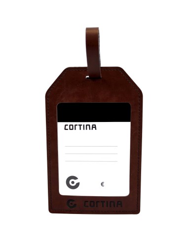 Cortina hangtag leer