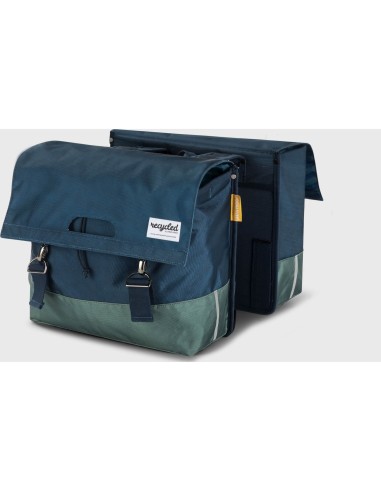 Urban Proof fietstas dubbel 40L recycled blauw groen