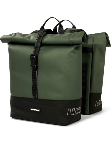 Urban Proof double rolltop bag 38L recycled groen